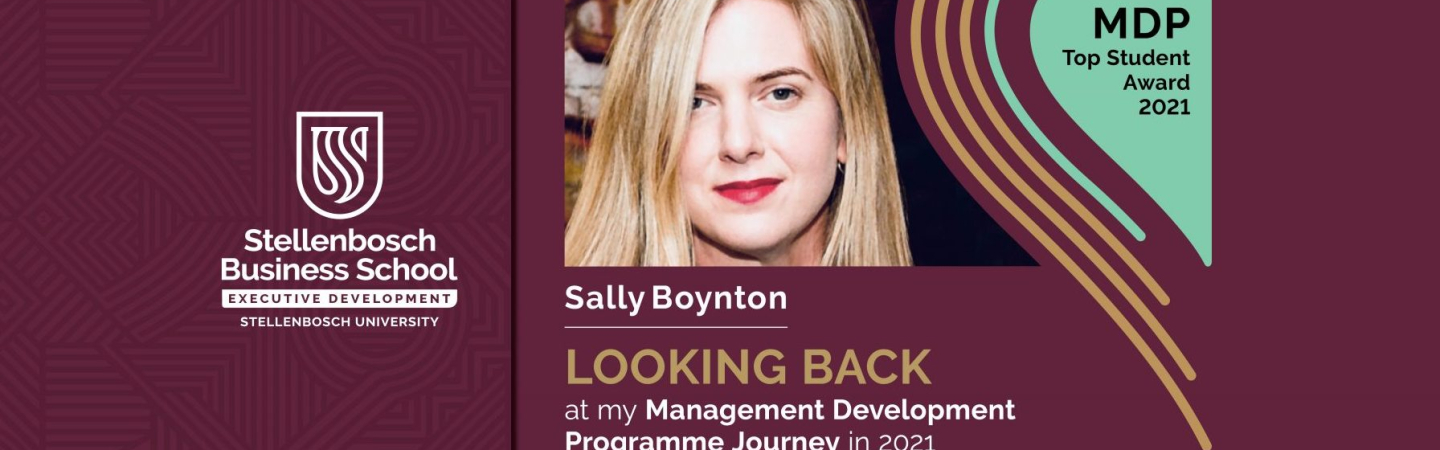 Management Development Programme Feature: Sally Boynton